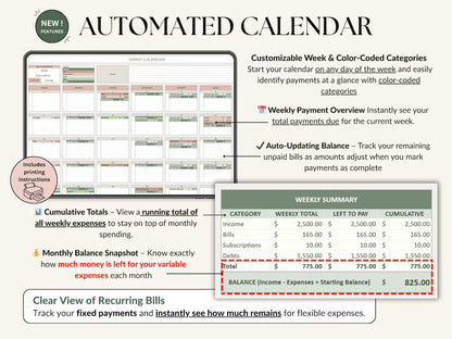 Ultimate Annual Budget Template: Excel & Google Sheets Monthly Tracker, Bill & Debt Planner