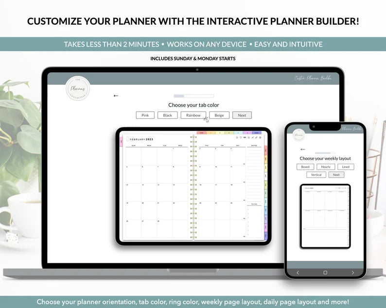 Custom Digital Planner Bundle: 2026, 2027 & Undated