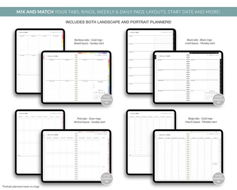 Custom Digital Planner Bundle: 2026, 2027 & Undated