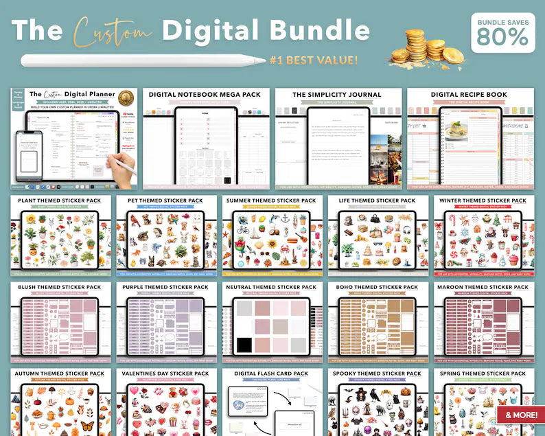 Custom Digital Planner Bundle: 2026, 2027 & Undated